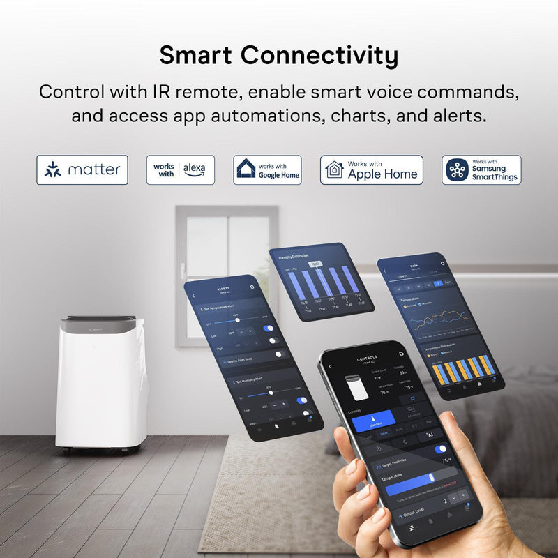 AC Infinity Smart Portable Air Conditioner 5-in-1 - Cooling/Heating - 12,000 BTU