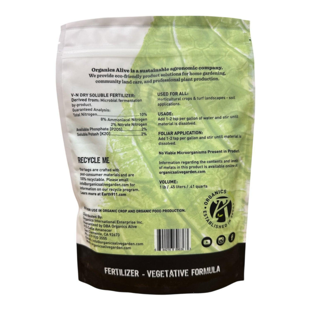 Organics Alive V-N Dry Soluble 10-2-2