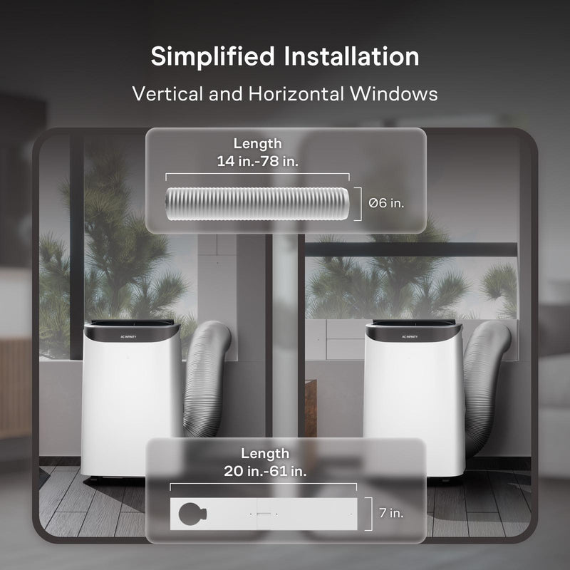 AC Infinity Smart Portable Air Conditioner 5-in-1 - Cooling/Heating - 12,000 BTU